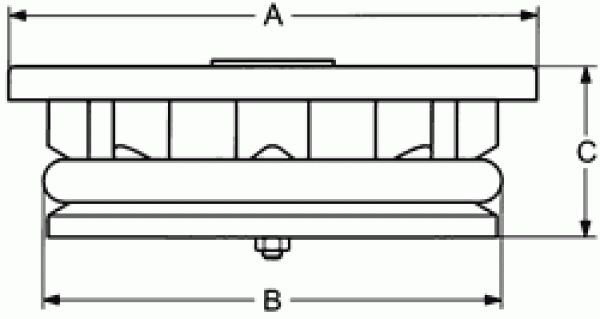 4" Runde Verschlusskappe mit 6-Kant Standardverschluss